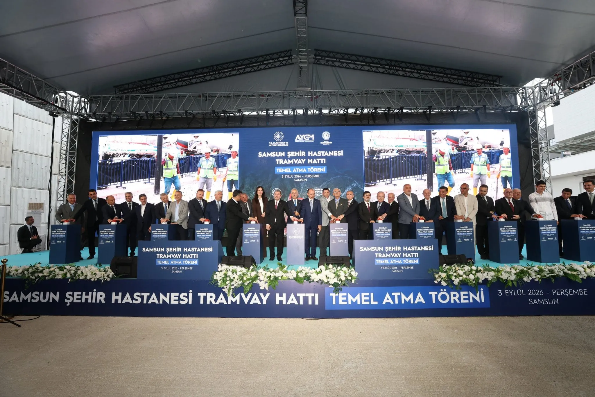Samsun Şehir Hastanesi Tramvay Hattı Temel Atma Töreni Yapıldı
