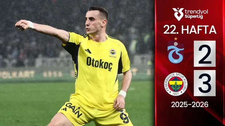 Trabzonspor 2-3 Fenerbahçe maç özeti