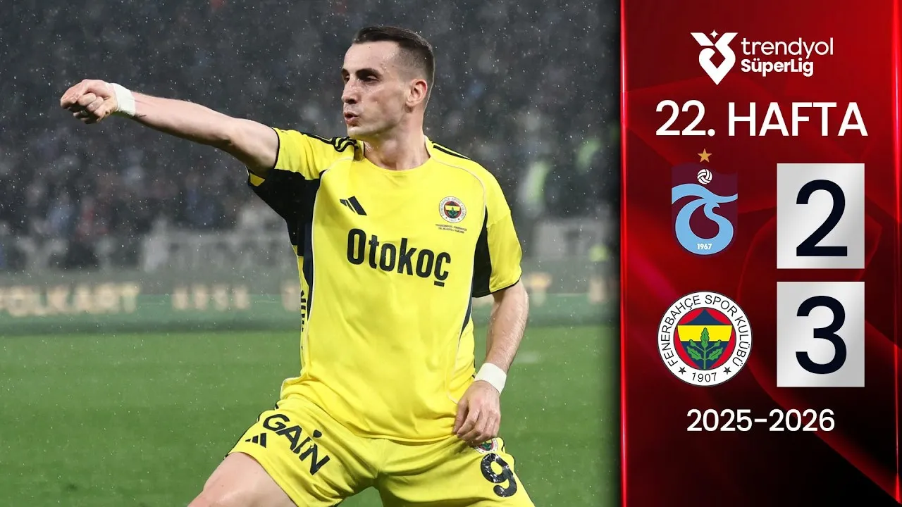 Trabzonspor 2-3 Fenerbahçe maç özeti